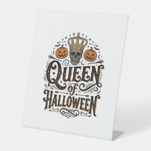 Signe De Table Reine de Halloween Vintage Crâne Chemise Citrouill
