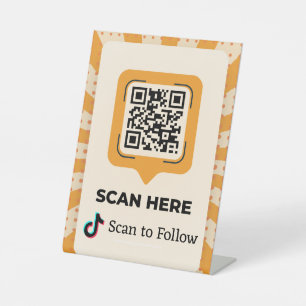 Signe De Table Rejoignez notre code QR TikTok   Suivre TikTok 