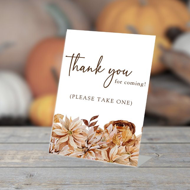 Signe De Table Remerciements Baby Shower Fête de Mariée (Thank You Bridal Shower Shower Pedestal Sign
)