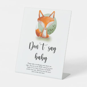 Signe De Table Renard des Bois - Ne dites pas bébé