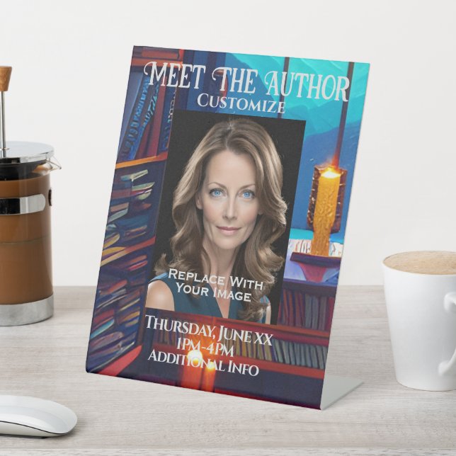 Signe De Table Rencontrez L'Arrière - plan Author Library (In SItu)