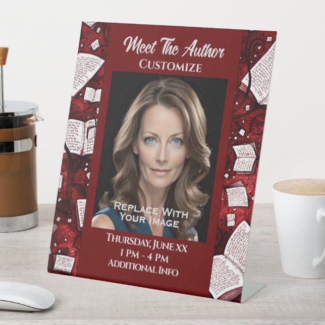 Signe De Table Rencontrez L'Auteur Red Books (In SItu)