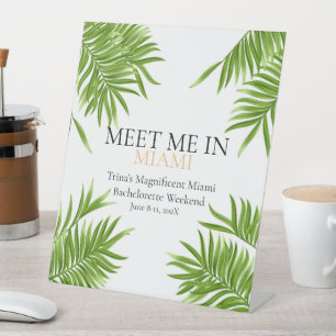 Signe De Table Rencontrez-moi Miami Bachelorette Party Vacances