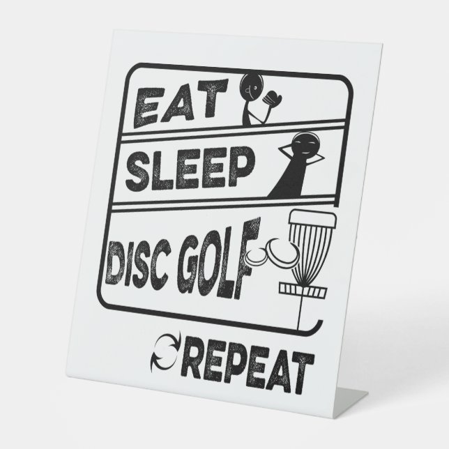 Signe De Table Répéter le sommeil du disque Golf (Recto)