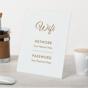 Signe De Table Réseau de mot de passe Wifi promotionnel