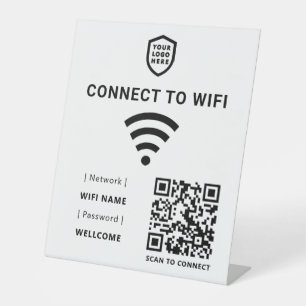 Signe De Table Réseau Wifi   Analyse du code QR blanc pour se con