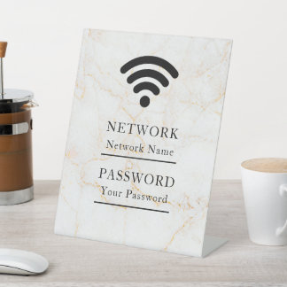 Signe De Table Réseau Wifi Professionnel Moderne