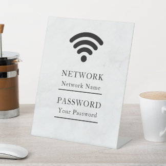 Signe De Table Réseau Wifi Professionnel Moderne
