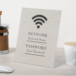 Signe De Table Réseau Wifi Professionnel Moderne