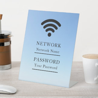 Signe De Table Réseau Wifi Professionnel Morden