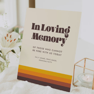 Signe De Table Retro 60s vintage dans Loving Memory Mariage