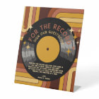 Retro 70's Rainbow Vinyl Record Mariage Guestbook