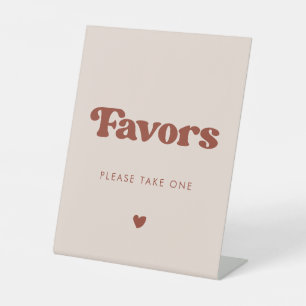 Signe De Table Retro élégant Peach Pink Wedding Faveurs