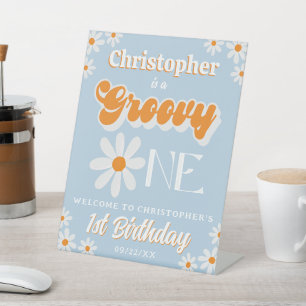 Signe De Table Retro Super One Boys 1er Anniversaire Bienvenue
