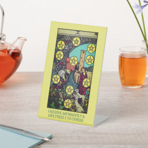 Signe De Table Riches Et Abondants   Dix de Pentacles Carte Tarot