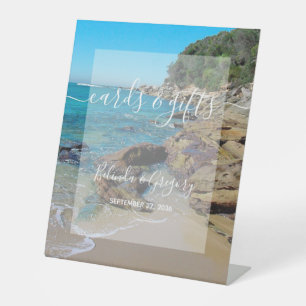 Signe De Table Rocky Beach Wedding Cartes & Cadeaux
