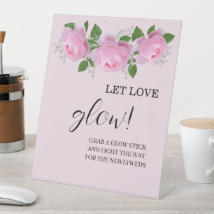 Signe De Table Roses rose parfumées Laisser l'amour Mariage brill
