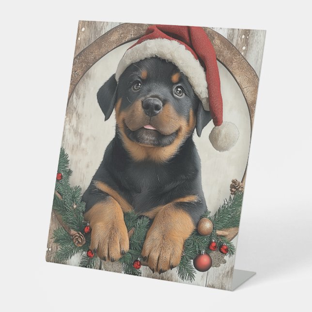Signe De Table Rottweiler Puppy (Recto)