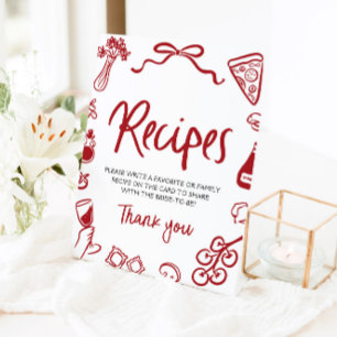 Signe De Table Rouge C'est l'Amour Recettes Italiennes Fantaisist