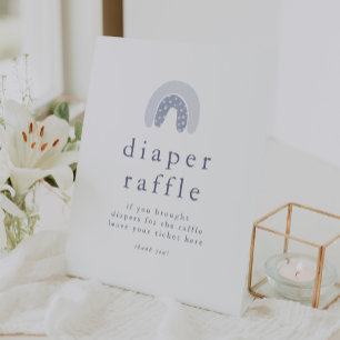 Signe De Table ROWAN Boy Boho Rainbow Baby shower Déchets Raffin