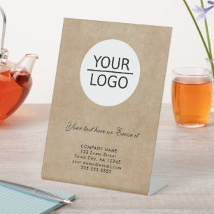 Signe De Table Rustic Ajouter Logo Texte Personnalisé Promotion d