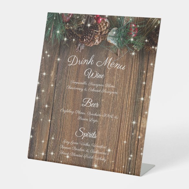 Signe De Table Rustic Country Christmas Garland w Cinnamon & Pine (Recto)