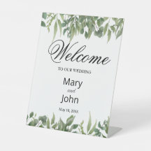 Rustic Green Leaves Greenery Foliage Wedding