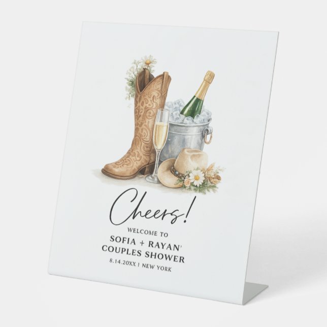 Signe De Table Rustic Western Wedding Invitation (Recto)