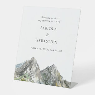 Signe De Table Rustic Woodland Mountain Forest Engaging Bienvenue