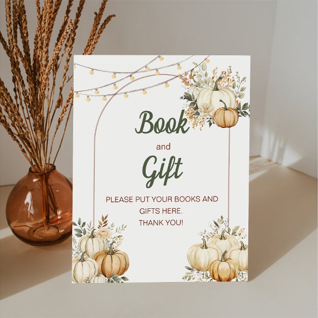 Signe De Table Rustique Boho Automne Citrouille aquarelle (Créateur téléchargé)