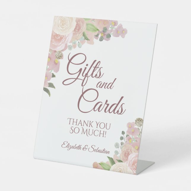 Signe De Table Rustique rose Boho Chic Floral Cadeaux & Cartes Ma (Recto)