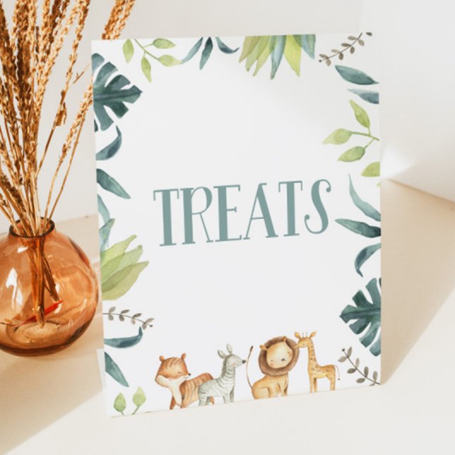 Signe De Table Safari Zoo Jungle Animaux Soins Table (Créateur téléchargé)