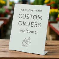 Sage Green Commandes personnalisées Bienvenue