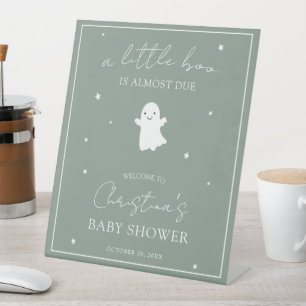 Signe De Table Sage Green Genre Neutre Baby shower Affiche de bie