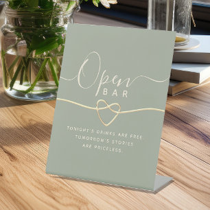 Signe De Table Sage Green Mariage Open Bar