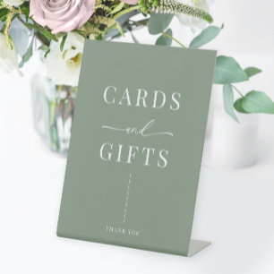 Signe De Table Sage Green Moderne Élégant Mariage Cartes & Cadeau