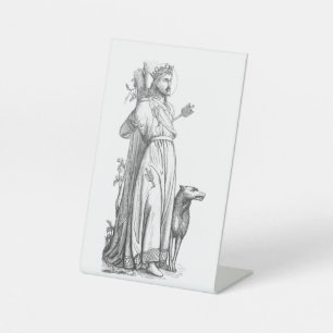 Signe De Table Saint Edmund le Martyr roi des Angles de l'Est