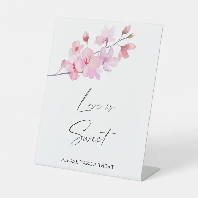 Signe De Table sakura - l'amour est doux prendre un régal (Recto)