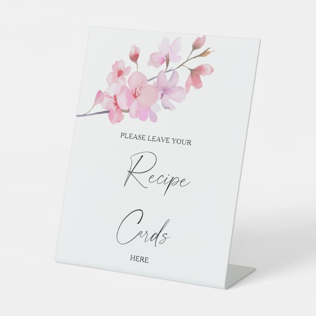 Signe De Table Sakura - Votre carte de recettes ici Poster (Recto)