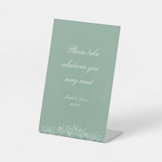 Signe De Table Salle de bain personnalisable Connexion Sage Flora