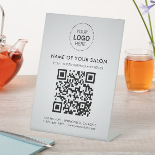 Signe De Table Salon Business QR Code et logo