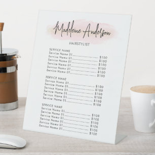 Signe De Table Salon de coiffure pour Parties scintillant en or r