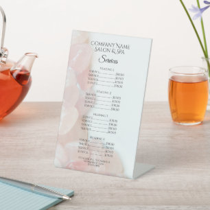 Signe De Table Salon Spa Rose Quartz