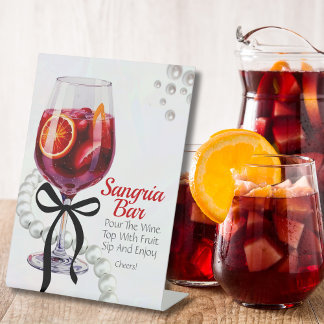 Signe De Table Sangria & Sass Sangria Bar