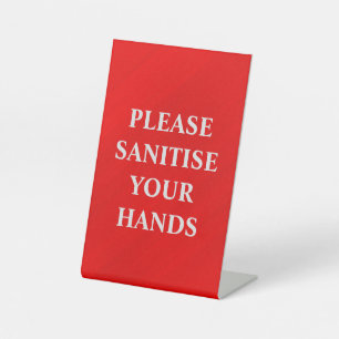 Signe De Table Sanitiez vos mains