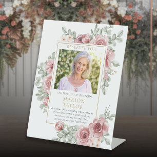 Signe De Table Sauver Un Siège Mère De Mariée Photo Floral Mariag