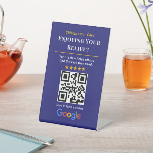 Signe De Table Scanner pour évaluer le code QR Chiropraticien