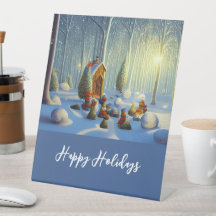 Scène Forêt de Noël fantasque personnalisable