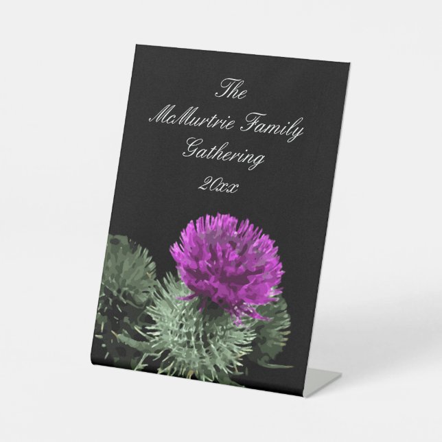 Signe De Table  Scottish Thistle Family Gathering (Recto)