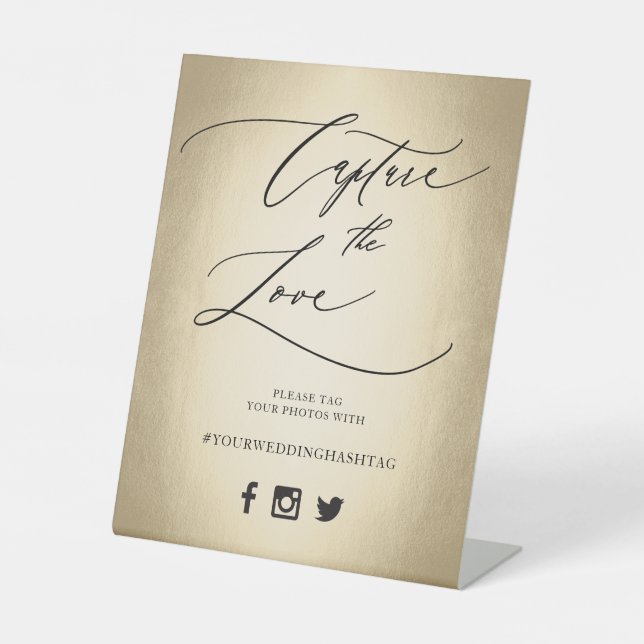 Signe De Table Script de calligraphie Capture Le Mariage d'amour (Recto)